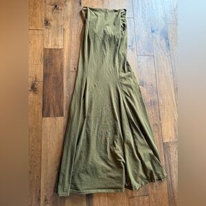 Ralph Lauren Olive Green Cotton Maxi Dress